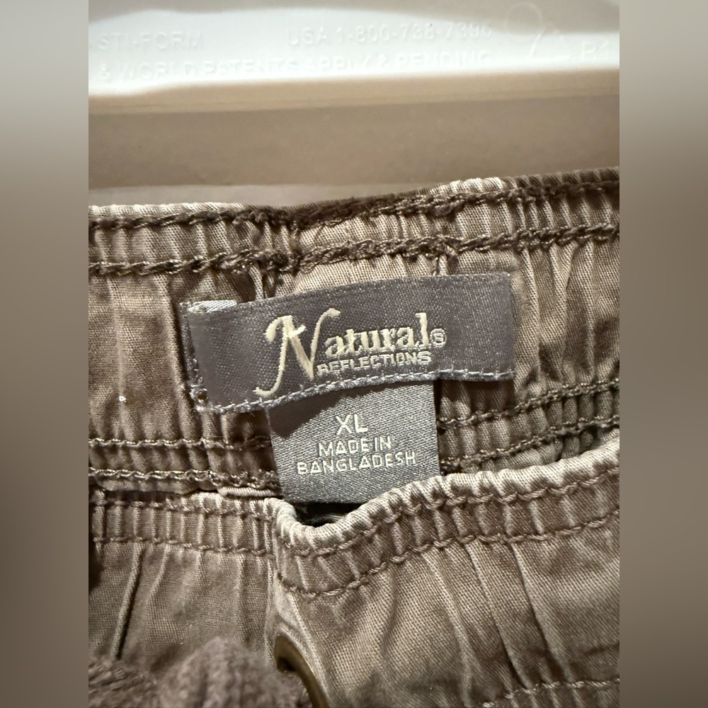 Natural Reflections Women's Khaki Cargo Pants - Picture 2 of 5